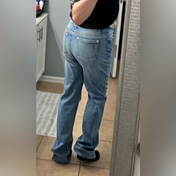 Classic Blue Denim Flamingals Boot Cut Jeans - Picture 6 of 7